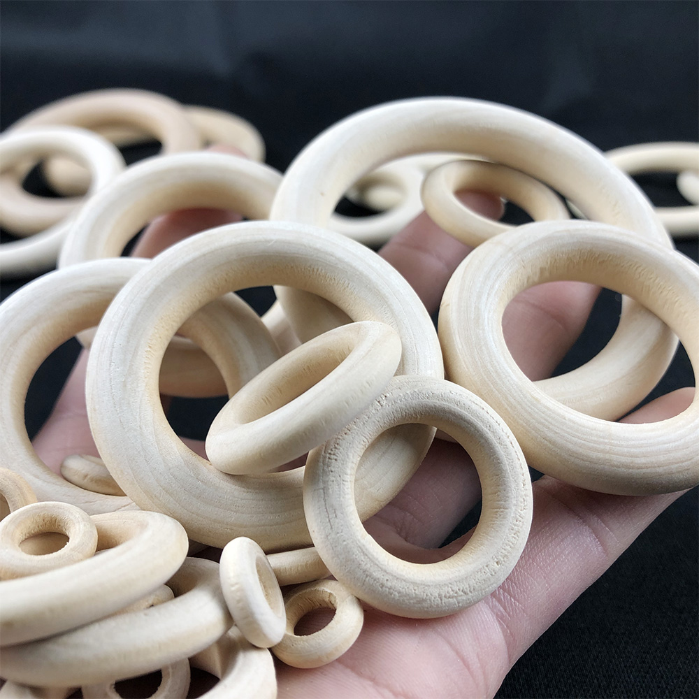 Wood Ring Blank - 100-12mm 단단한 천연 나무 젖니가 남
