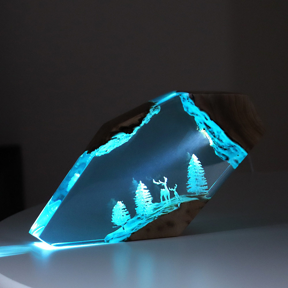 Crafting Resin - 숲 속 요정 사슴 데스크탑 장식,