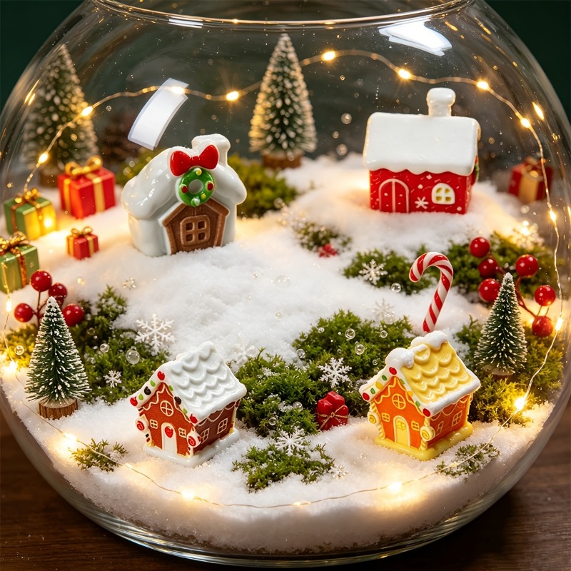 6개입 레진 진저브레드 하우스 장식, 미니어처 오너먼트 - Resin Crafts Diy 리뷰 및 가격
