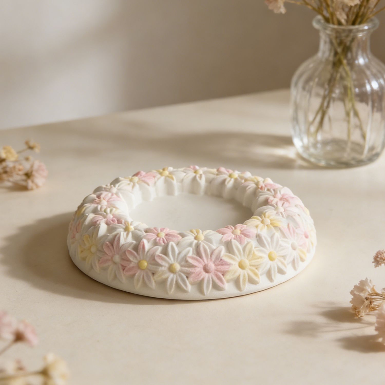 둥근 모양의 재떨이 몰드, 둥근 꽃무늬 받침대 몰드,  - Resin Craft Workshop 리뷰 및 가격