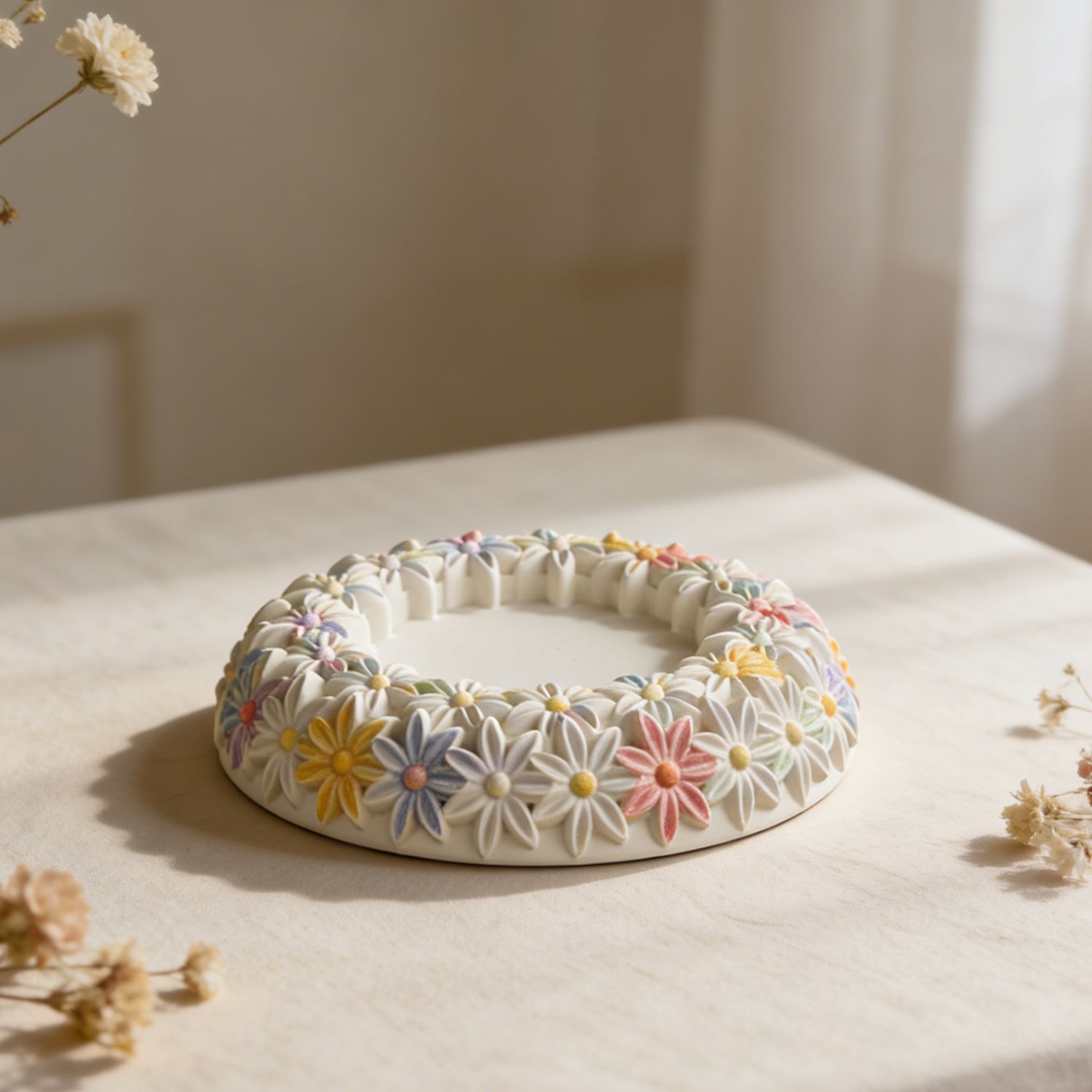 둥근 모양의 재떨이 몰드, 둥근 꽃무늬 받침대 몰드,  - Resin Craft Workshop 리뷰 및 가격
