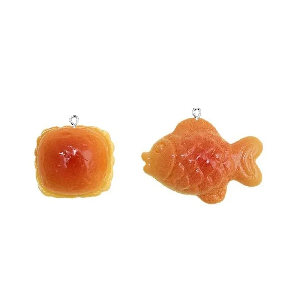10개입, 반짝이는 평면 뒷면의 물고기 모양 레진 장식 - Resin Crafts Diy 리뷰 및 가격