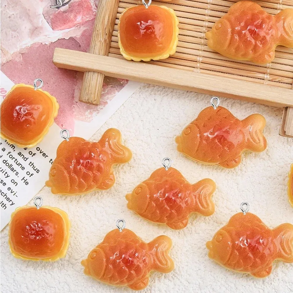 10개입, 반짝이는 평면 뒷면의 물고기 모양 레진 장식 - Resin Crafts Diy 리뷰 및 가격