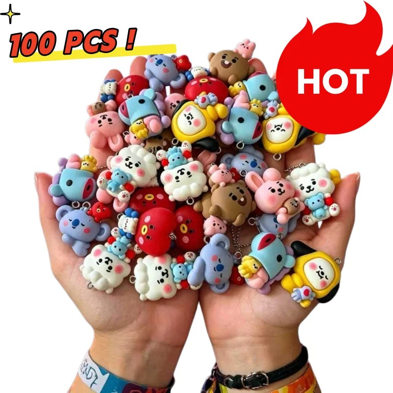 7pcs BT21 수지 만화 참 DIY 액세서리 공예  - Resin Crafts Diy 리뷰 및 가격