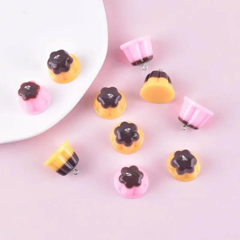 10개입 3D 미니 디저트 푸딩 레진 펜던트, 귀여운  - Resin Crafts Diy 리뷰 및 가격