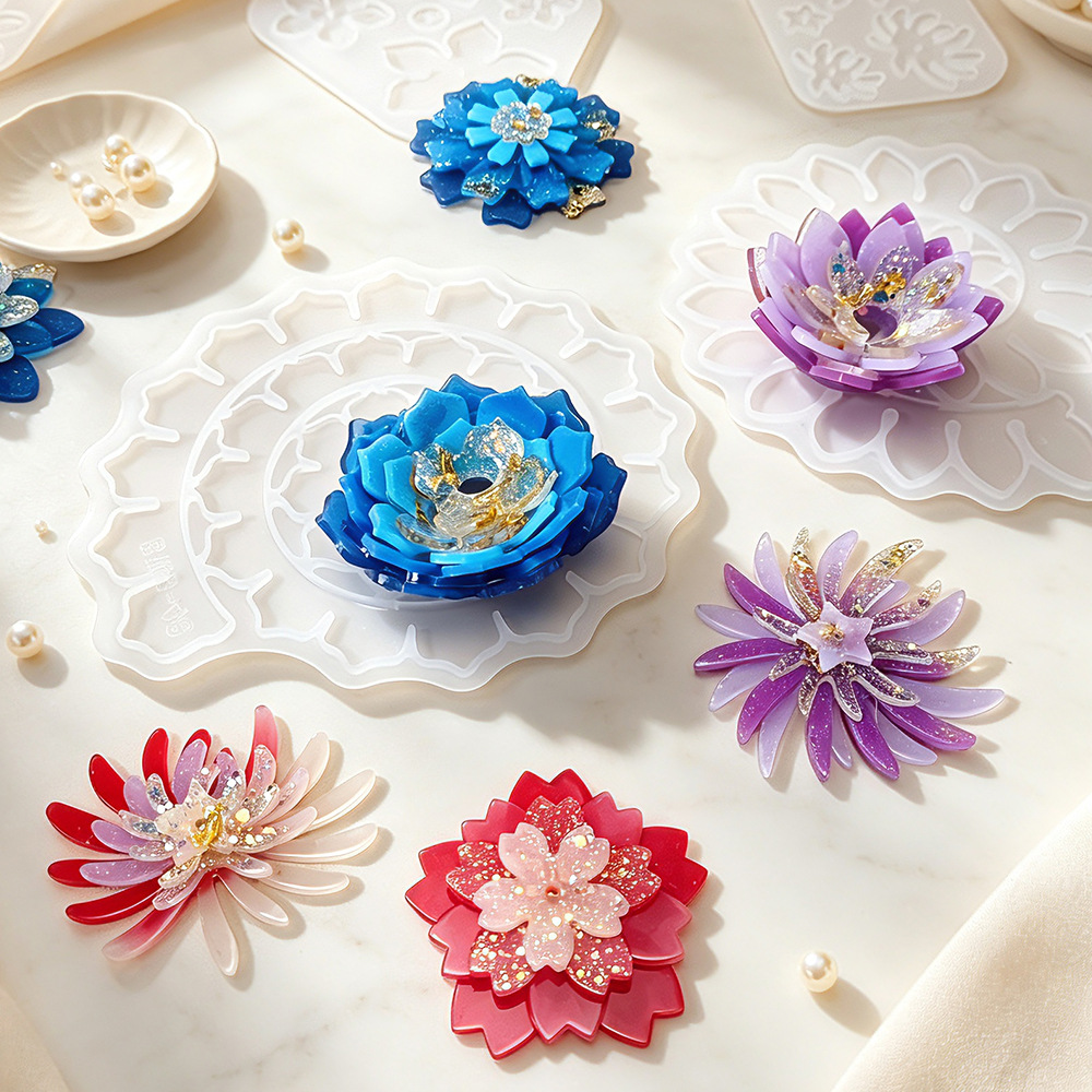 다층 꽃 모양 실리콘 몰드 DIY 에폭시 레진 공예 헤 - Resin Craft Ideas 리뷰 및 가격