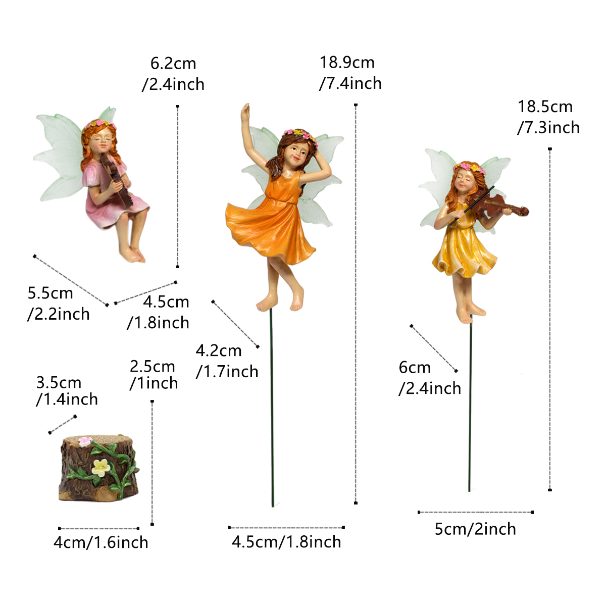 3PC/음악 꽃 요정 재생 - 정원 안뜰 즙이 많은 도 - Resin Craft Ideas 리뷰 및 가격